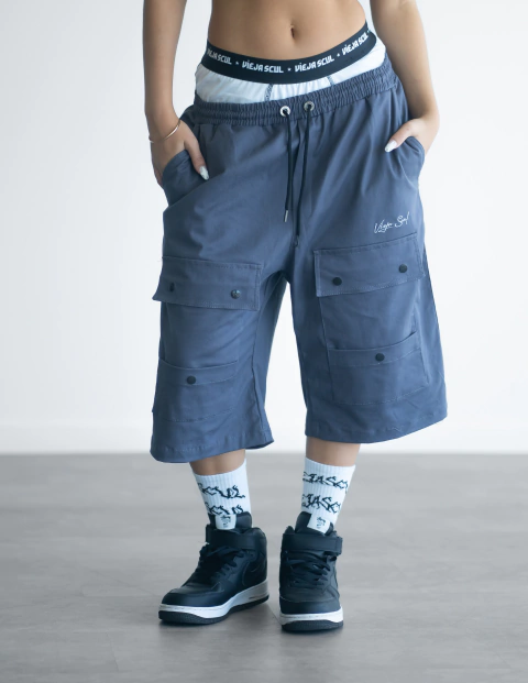 Bermuda Cargo Oversize Viejascul Sign Gris