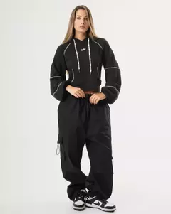 Hoodie Boxy Woman Viejascul Negro - SamoaShop