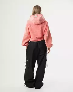 Hoodie Boxy Washed Woman Viejascul Rojo - tienda online