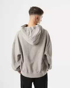 Zip Hood Boxyfit Washed Viejascul Extended Circle Gris - tienda online