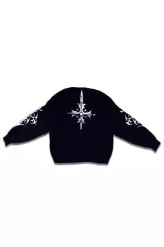 Sweater Oversize Cruz Negro - tienda online
