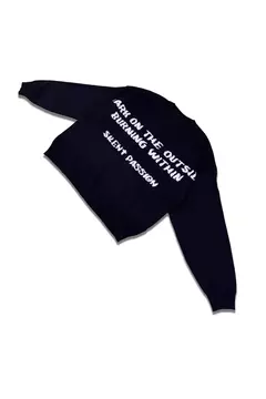 Sweater Oversize Burn Negro en internet