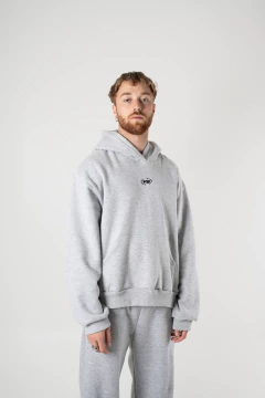 Hoodie Boxyfit Frizado Viejascul Circle Logo Melange en internet