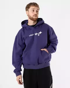 Hoodie Boxyfit Frizado Viejascul Extended Star Violeta en internet