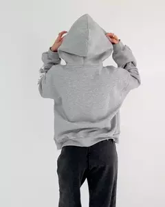 Zip Hood Boxyfit Washed Viejascul Tag Melange - tienda online