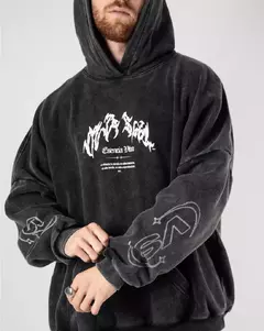 Maxi Hoodie Oversize Viejascul Underworld Washed Escencia Viva - comprar online