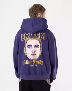 Hoodie Boxyfit Frizado Viejascul Shadi Logo Violeta - SamoaShop