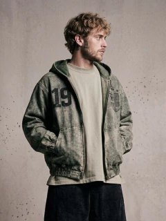 ZIP HOOD DE JEAN CALCIO CELESTE OXIDO