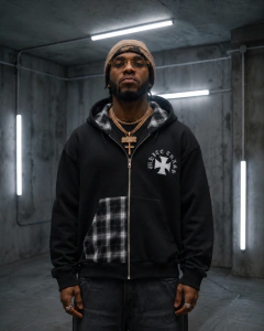 Zip Hood WhiteTrash Punk - comprar online