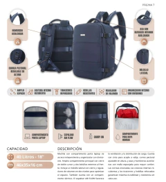 Mochila PREMIUM Kossok Tulum Porta Laptop Carry On - comprar online