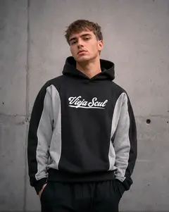 Hoodie Boxyfit Combinado Vieja Scul Baseball