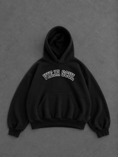 Hoodie Boxyfit Viejascul Varsity Negro