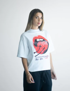 Remera Boxyfit Viejascul Lost And Delirious Blanco en internet