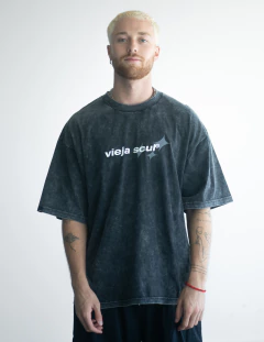 Remera Oversize Washed Viejascul Extended Logo Star - SamoaShop