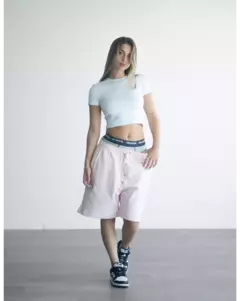 SHORT DE ALGODON OVERSIZE BASIC PATCH VIEJASCUL MAJIN - SamoaShop