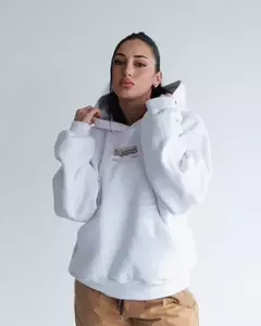 Hoodie Boxyfit Viejascul Good Vibes Blanco - comprar online