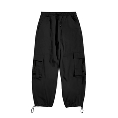 Pantalon Cargo Baggy Dark Basic de Gabardina Negro en internet