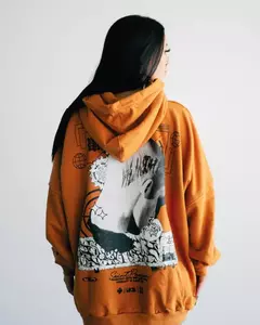 Maxi Hoodie Oversize Viejascul Saint Passion Calabaza - comprar online