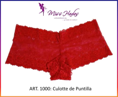ART. 1000R: Culotte de Puntilla en Rojo - Miss Hadas Lenceria XL