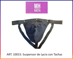 ART. 10.015: Suspensor de Lycra Negro con Elastico y tachas en la Cintura