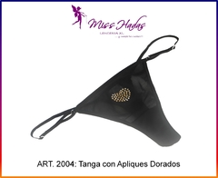 ART. 2004: Tanga Cola Less de Tul con Strass