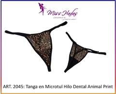 ART. 2045: Tanga de Microtul Animal Print