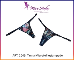 ART. 2046: Tanga de Microtul Flores Azul