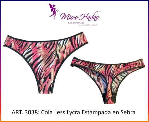 ART. 3038: Cola less en Lycra Labrada Asebrada