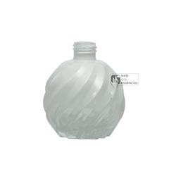 Vidro - Bola Torcido Degrade Branco - 250ml Rosca 28 - SKU 260 -