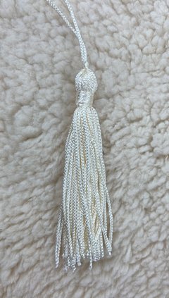 Franja decorativa simples - Off white - 10 unidades SKU 428 -