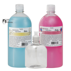 Kit sabonete liquido Talco e Baby mais frasco pet 500 ml com válvula sabonete - SKU 1460 - comprar online