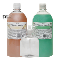 Kit sabonete liquido Baunilha e erva doce mais frasco pet 500 ml com válvula sabonete - SKU 1465