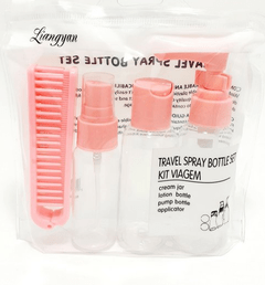Kit Viagem - Rosa (3 frascos e 1 pente) - SKU 491 -