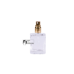 VIDRO PERFUME QUADRADO 12ml - VALVULA SPRAY DOURADA - SKU 1720 - - comprar online