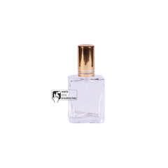 VIDRO PERFUME QUADRADO 12ml - VALVULA SPRAY DOURADA - SKU 1720 -
