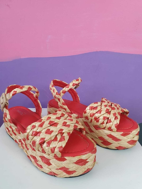 Sandália Flatform Palha Inbox