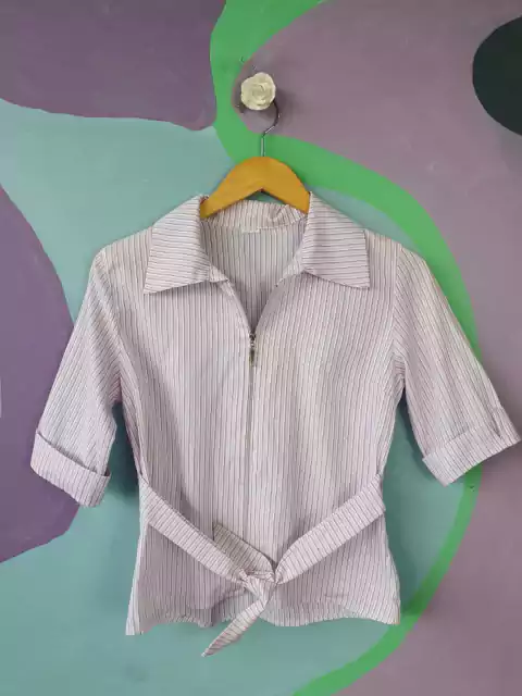 Camisa Listrada com Tira