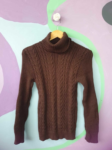 Cacharel Tricô Tranças Chocolate