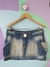 Mini Saia Jeans Cargo