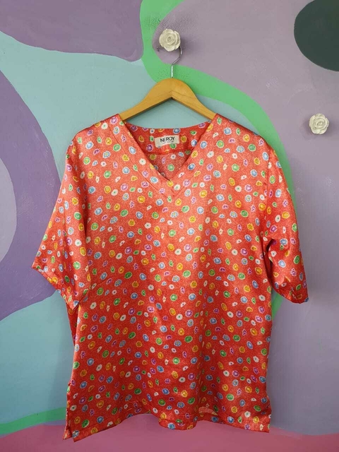 Bata Floral Toque de Seda Plus Size