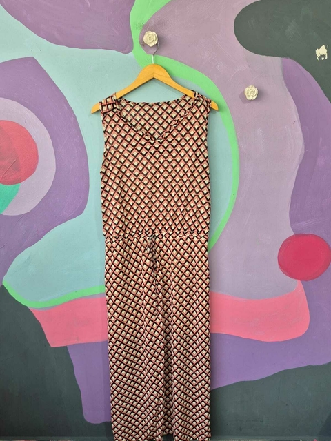 Vestido Longo Quadriculado
