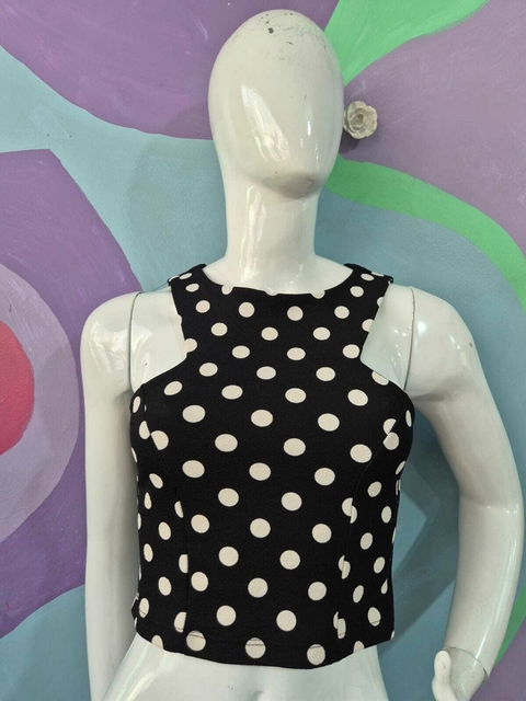 Blusinha Cropped Poá - comprar online