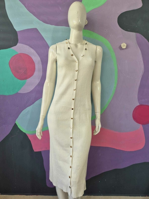 Vestido Tricot Off White - comprar online
