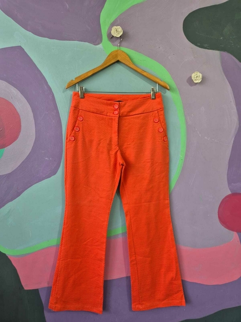 Calça Alfaiataria Flare Coral - comprar online