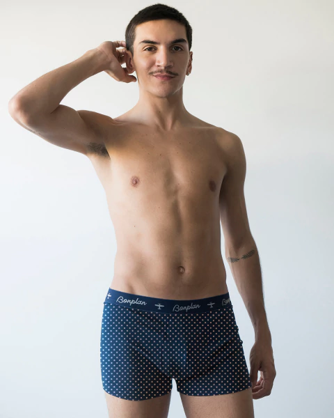 Bóxer Dots Azul Marino - comprar online
