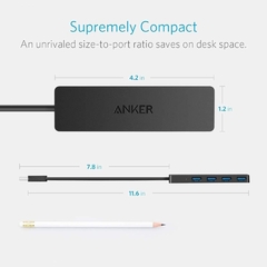 Imagen de Hub 4 Puertos USB 3.0 Ultra Slim ANKER