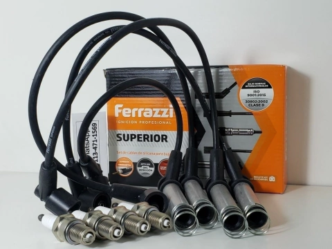 Cables de bujia FERRAZZI con bujias HESCHER para Chevrolet Zafira 2.0 8V