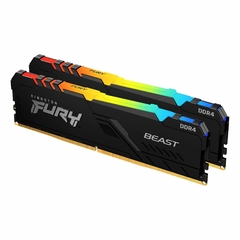 Memoria Kingston Fury Beast RGB DDR4 16GB 2666 MHz CAS Latency 16 para computadoras desktop