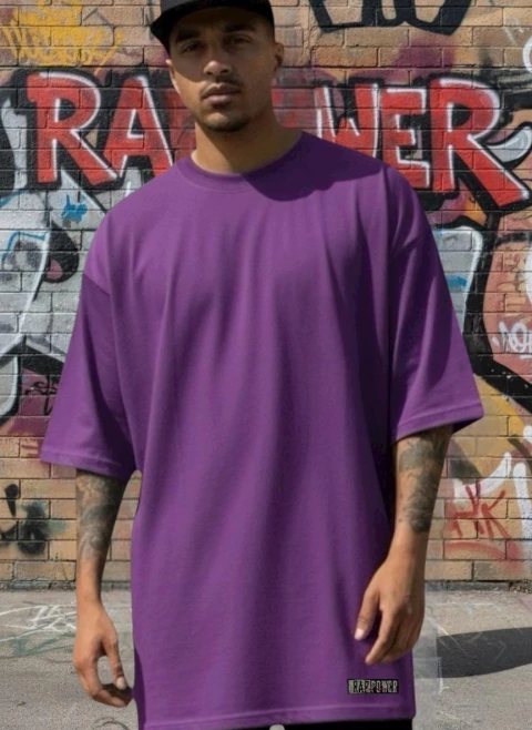 Camiseta rap power lisa oversized pequeno defeito