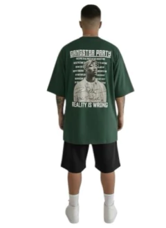 Camiseta oversized rap power Tupac na internet